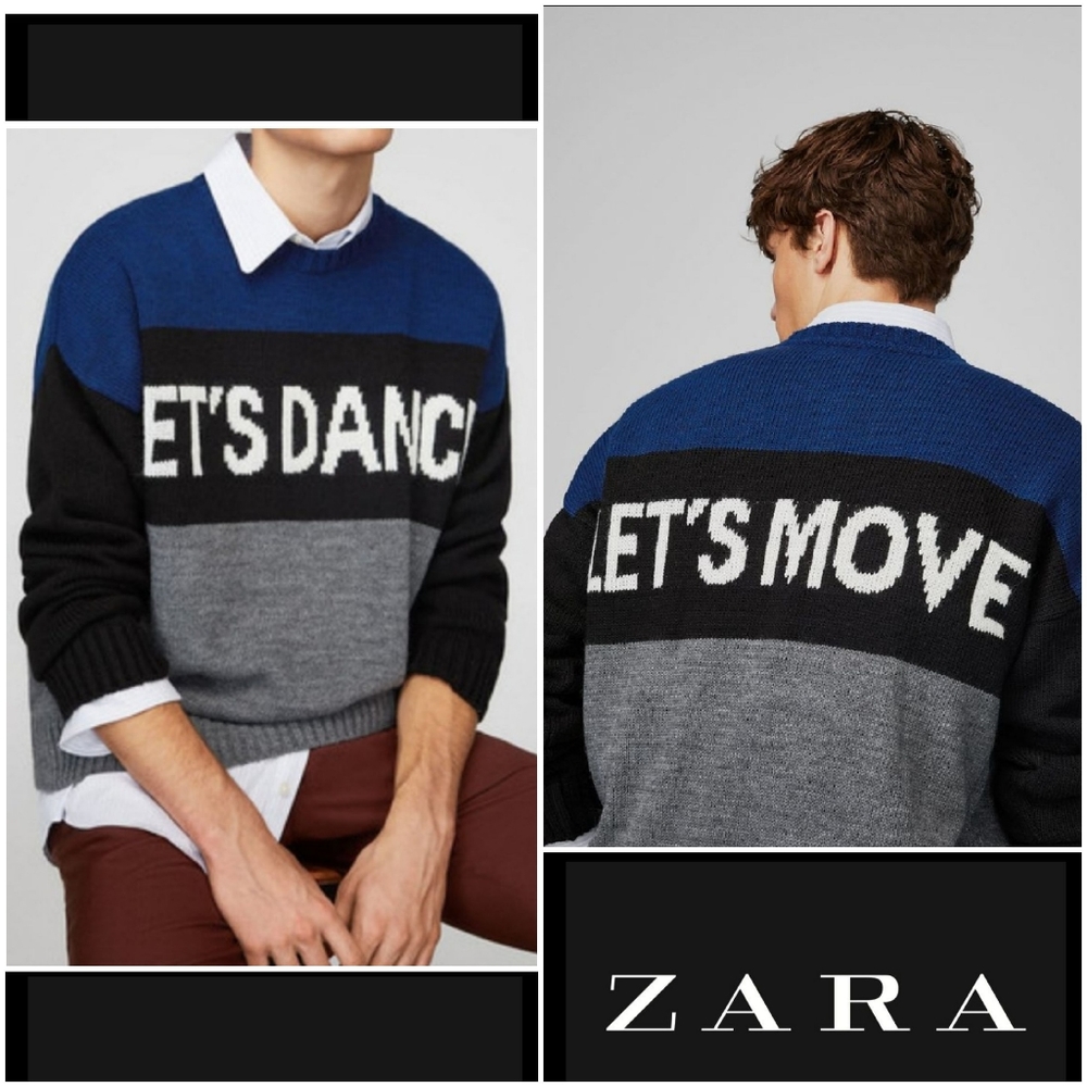 Zara man let's move, let's dance sweater